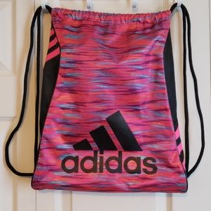 Pink Adidas Drawstring bag